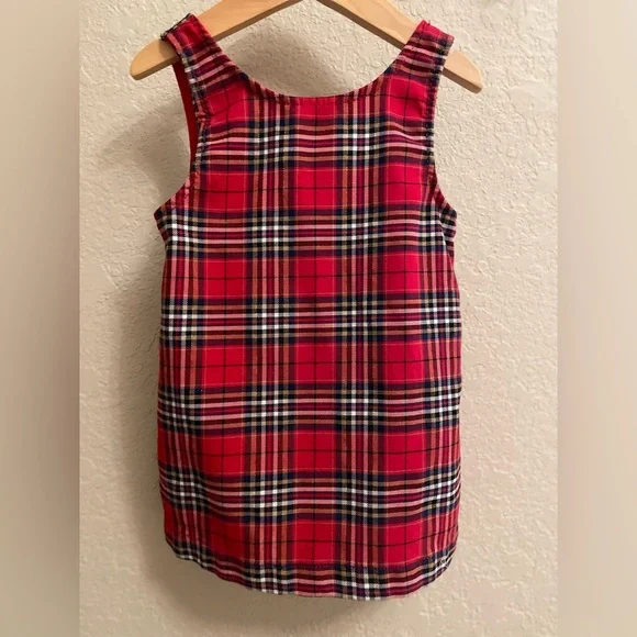H&M red plaid jumper (2T) - Picture 2 of 7